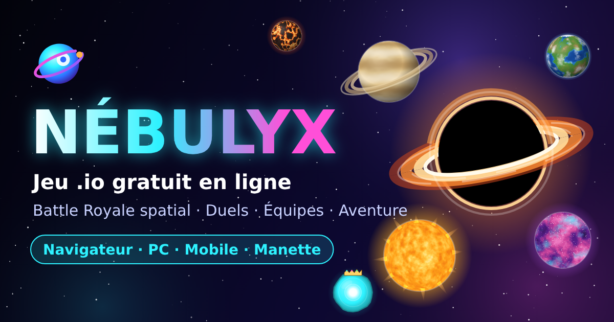 NÉBULYX, jeu .io spatial multijoueur